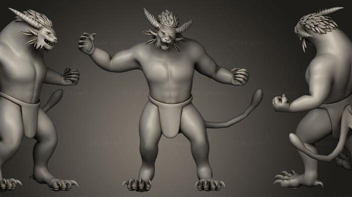 Статуэтки герои, монстры и демоны (Локи Роланд, STKM_0262) 3D модель для ЧПУ станка